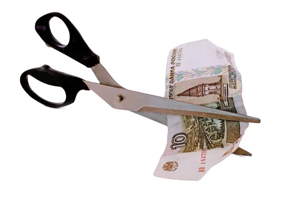 stock image Black Scissors cut bill.