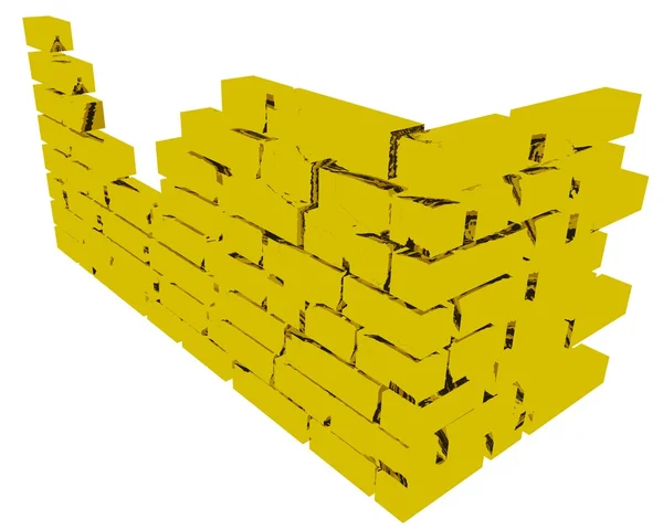 Muro de oro — Foto de Stock