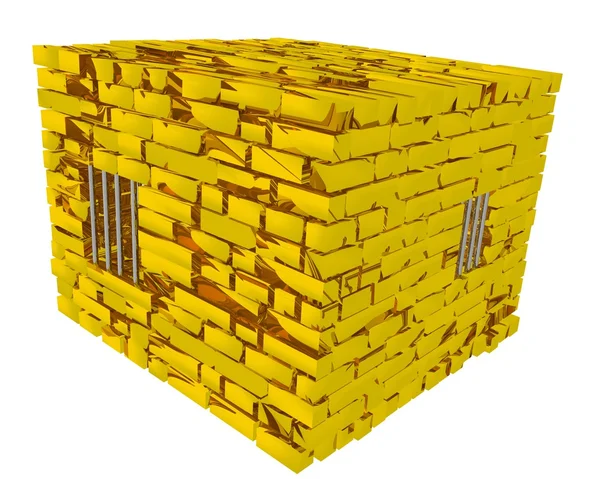 Złoty więzienia — Zdjęcie stockowe