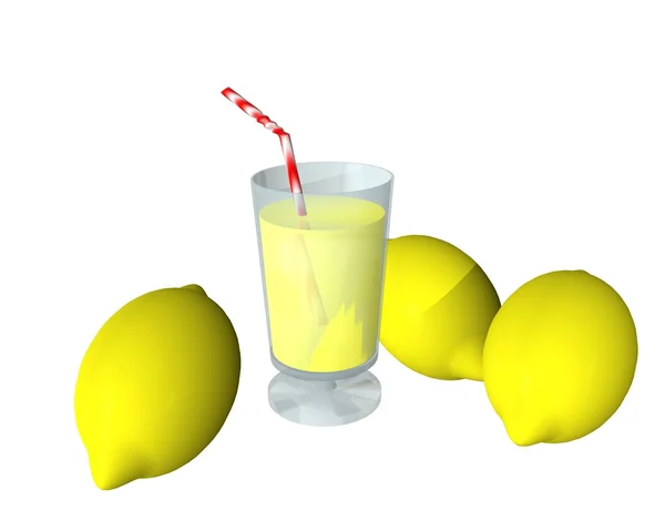 Zumo de limón amarillo — Foto de Stock