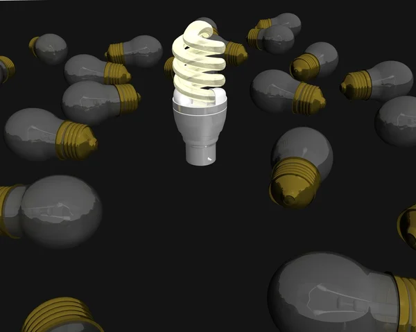Nuove lampadine elettriche — Foto Stock
