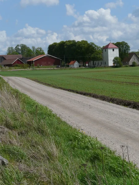 Красная шведская ферма — стоковое фото