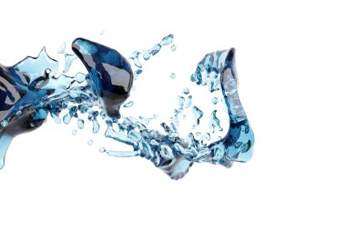 Fantasy soar Abstract water splash and bubble li clipart