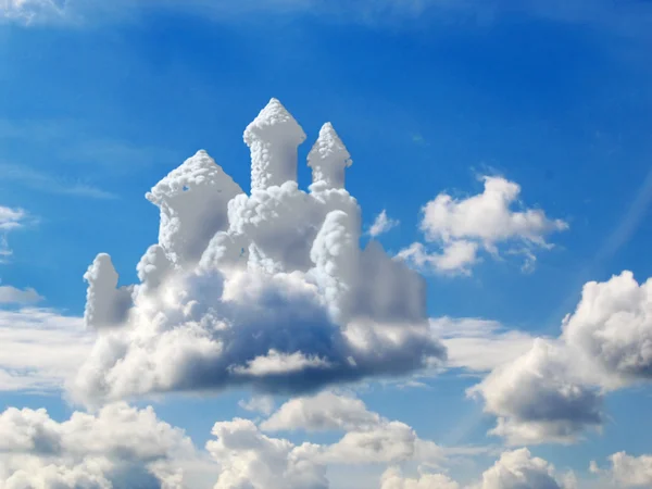 Castillo de fantasía en las nubes — Foto de Stock