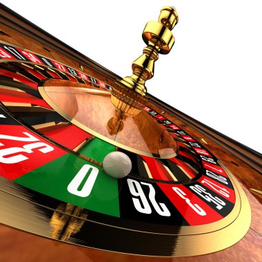 Casino Roulette on white clipart