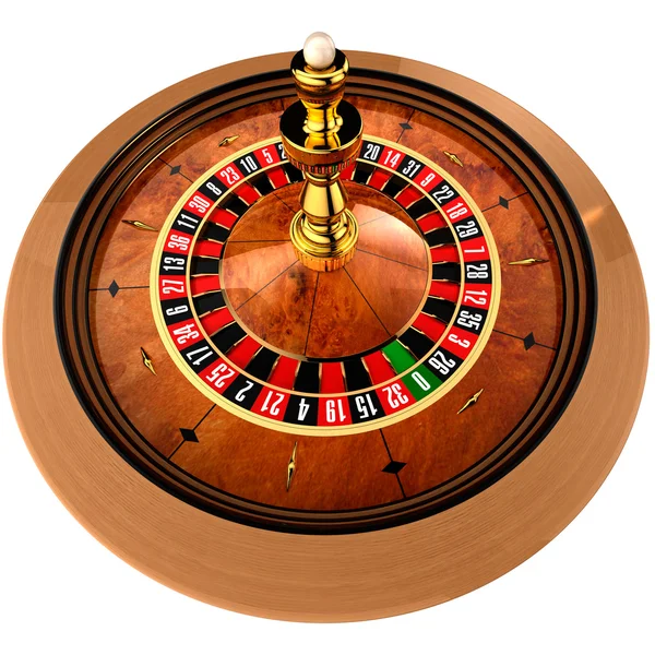 Casino roulette op wit — Stockfoto