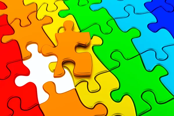 Puzzle renkli — Stok fotoğraf