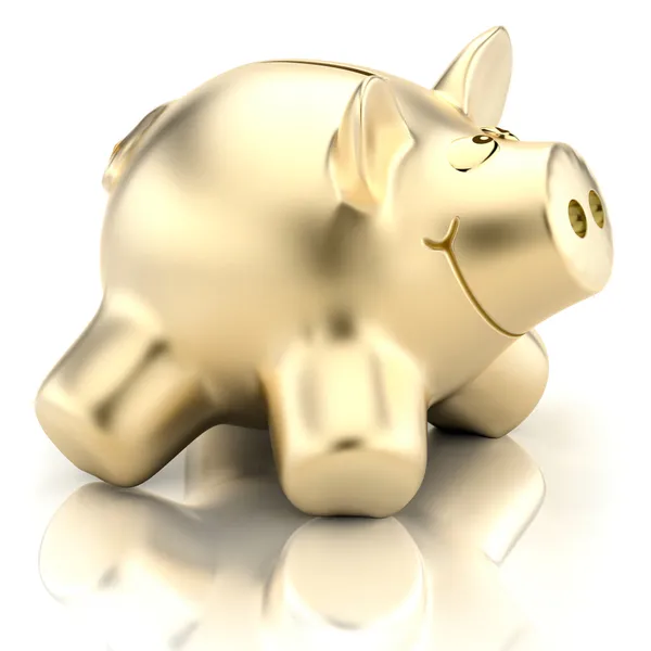 stock image Golden piggy bank