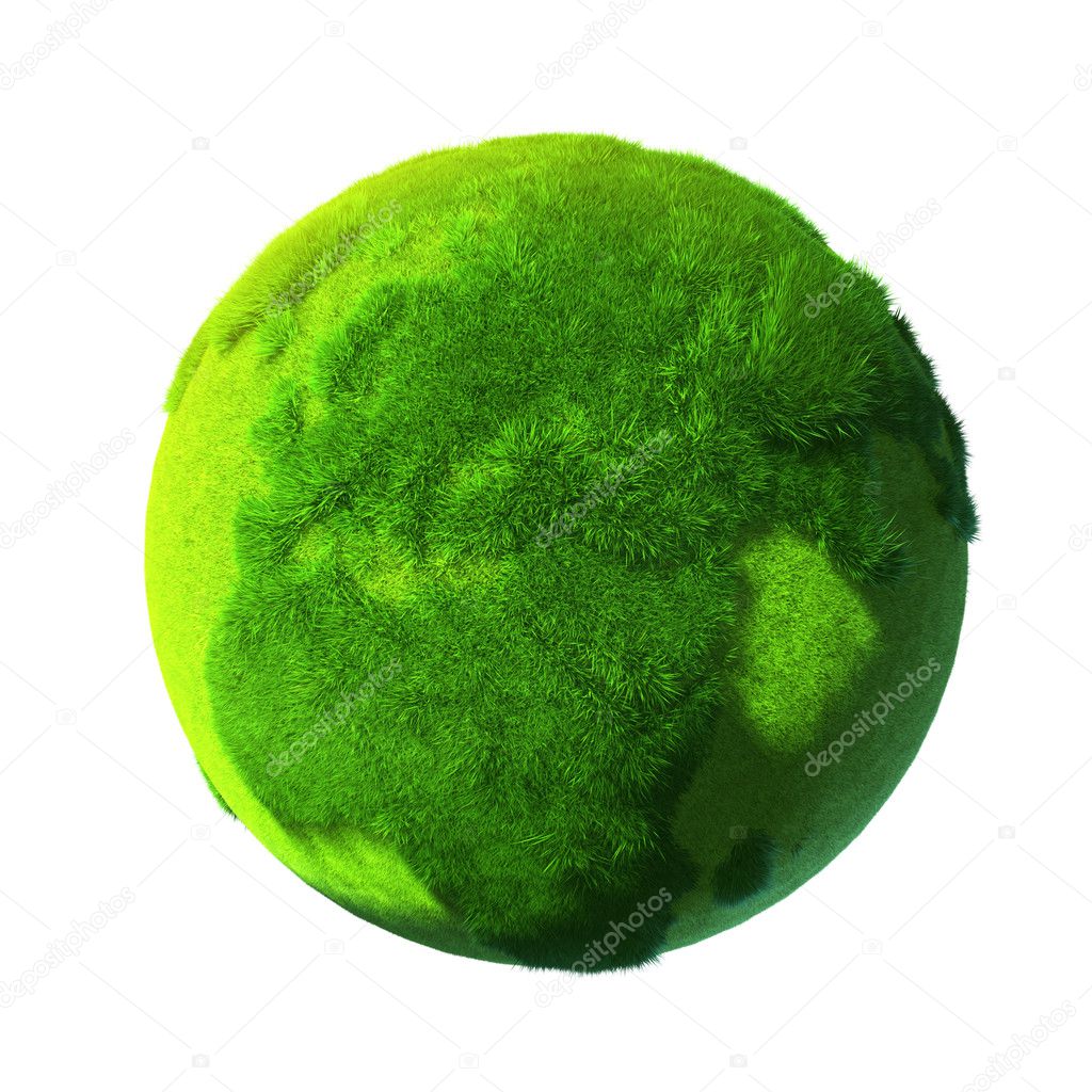 Green Earth, covered with grass