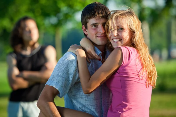 stock image Love and a third man