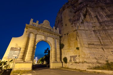 Naples gate on the Appian Way in the Italian town of Terracina clipart