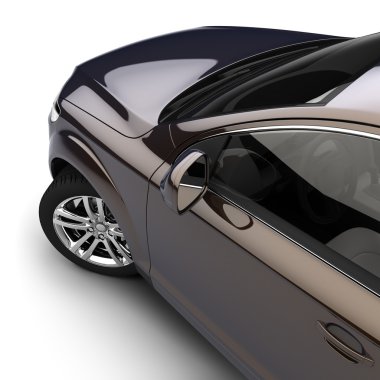 Car with a dark two-tone paint in the studio clipart