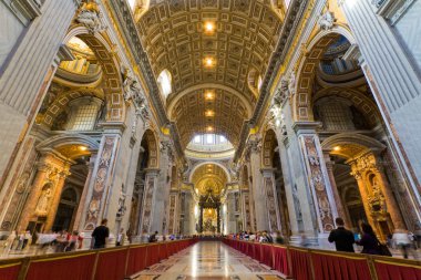 Saint Peter's basilica interior in Vatican clipart