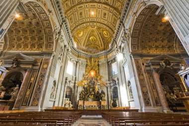 Saint Peter's basilica interior clipart