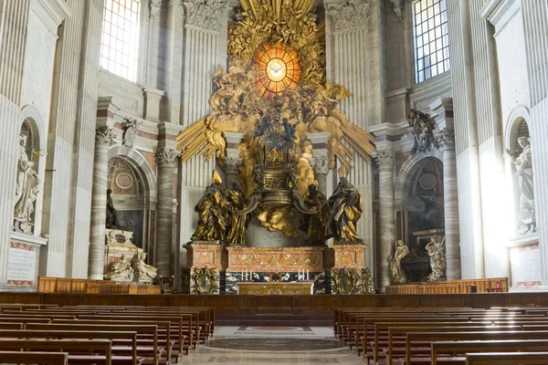 Interior Basilika Santo Petrus di Vatikan — Stok Foto