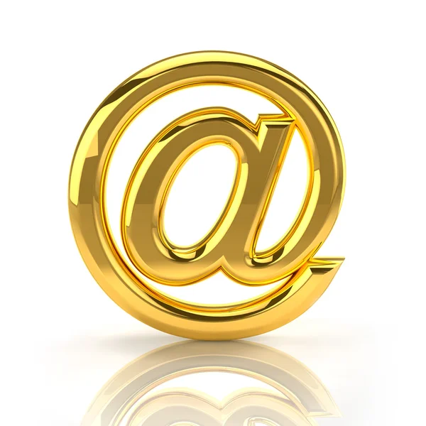 Gouden e-mail teken — Stockfoto