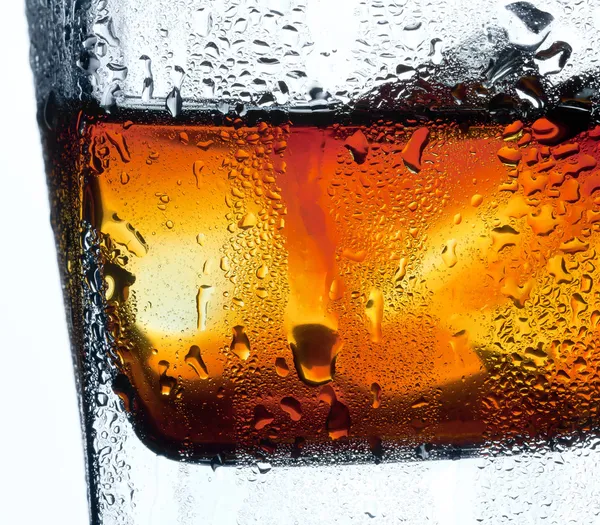 stock image Closeup misted glass of whiskey