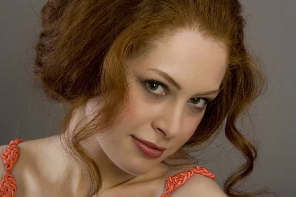 Beautiful redhead girl — Stock Photo, Image