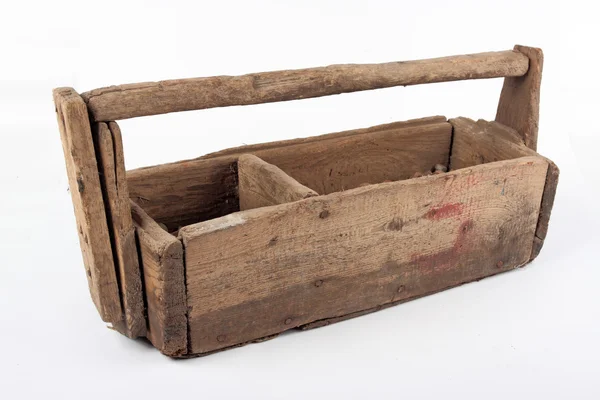 Ancienne boîte à outils en bois — Photo