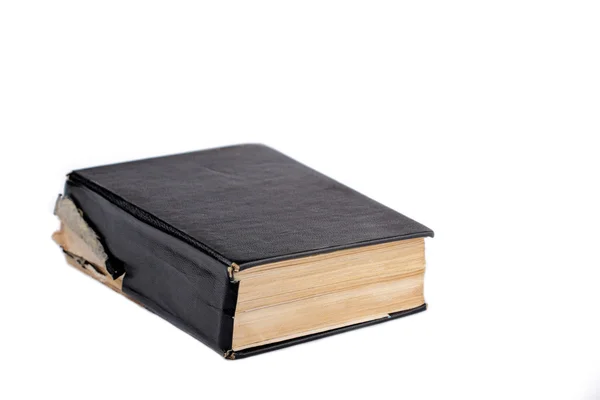 Eski kara kitap — Stok fotoğraf