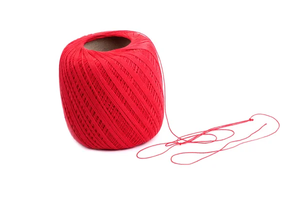 Carretel de algodão vermelho — Fotografia de Stock