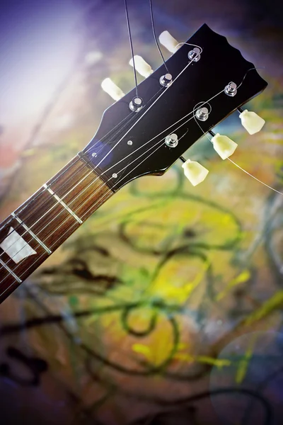 Elektro gitar kafa — Stok fotoğraf