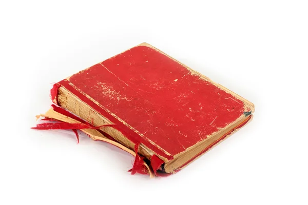 Eski kırmızı kitap — Stok fotoğraf