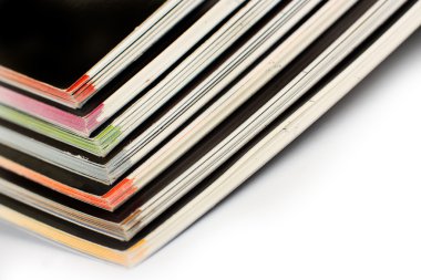 Stack of color magazines clipart