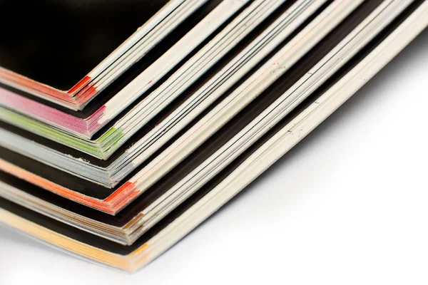 Stapel kleur tijdschriften — Stockfoto