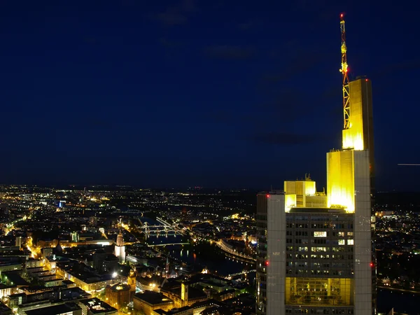 Nightscene of Frankfurt city — Stock Photo, Image