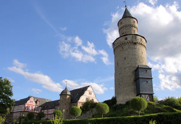 Башта замку в місті Idstein — стокове фото