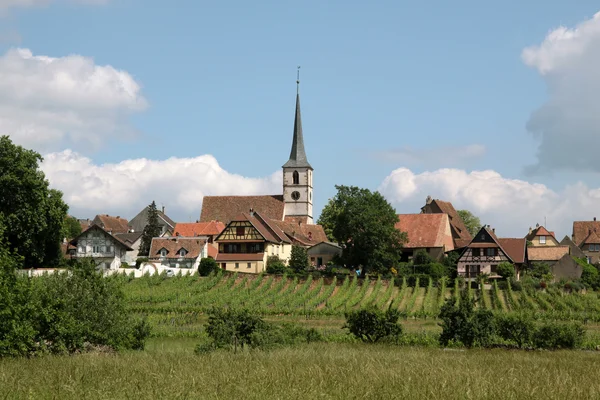Dorf mit Weinbergen — Stockfoto