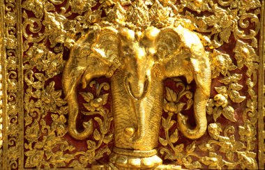 Golden Elephants clipart
