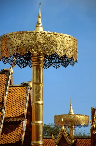황금 우산 — 스톡 사진