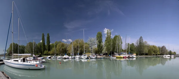 Marina at Lake Balaton — Stok fotoğraf