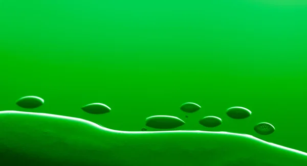 Zöld vízcseppek — Stock Fotó