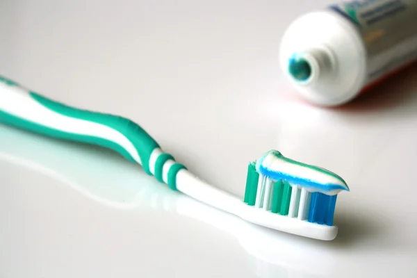 stock image Toothpaste and toothbrushe