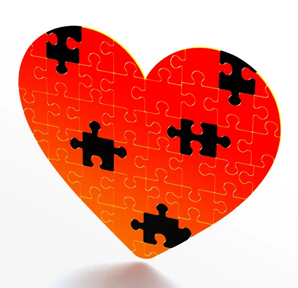 Puzzle heart — Stock Photo, Image