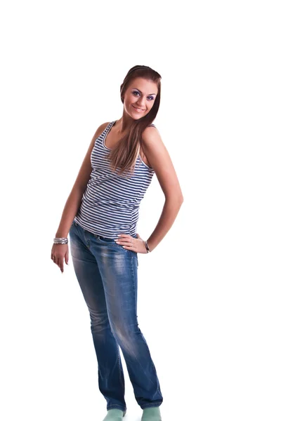 Young woman in studio — Stock Photo, Image