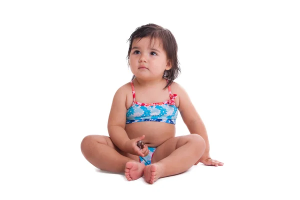 Маленька дівчинка в купальнику — стокове фото