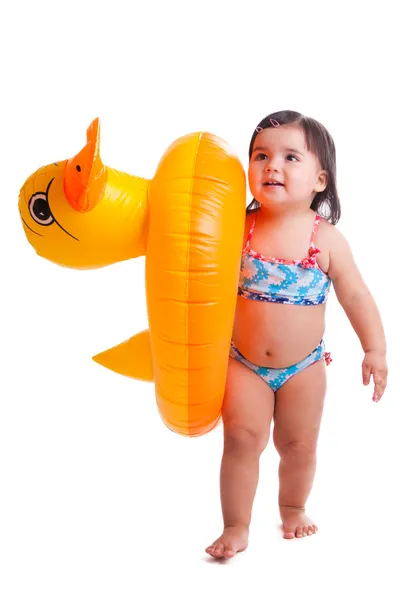 Toddler dziecko z powietrza zabawka — Zdjęcie stockowe
