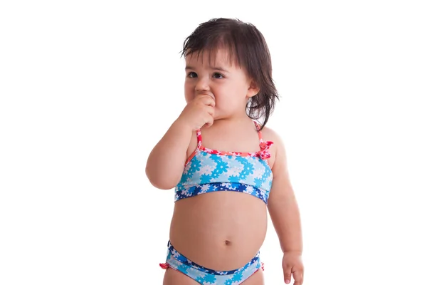 Little girl in swimming suit — Stock Photo, Image