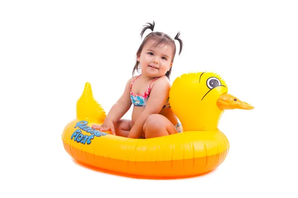 Lovely child with air-toy — Stock Photo, Image