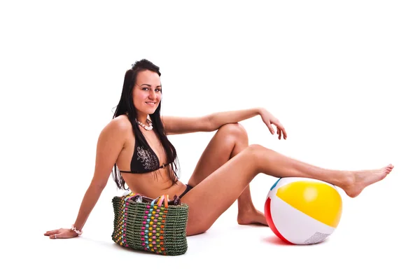 Isolated photo set of the woman in swimwear — Stock Photo, Image