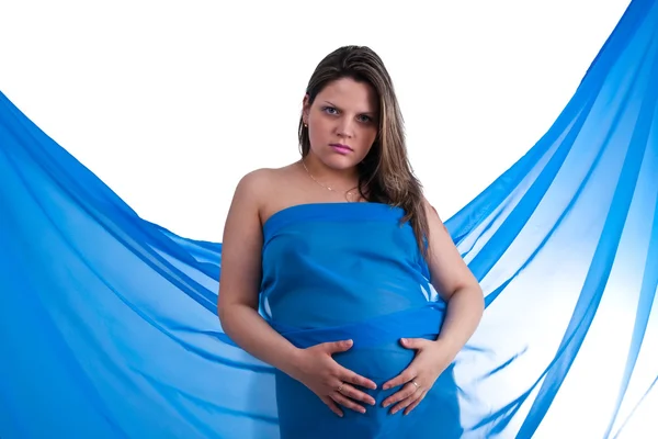 Zwanger jong vrouw in stof — Stockfoto