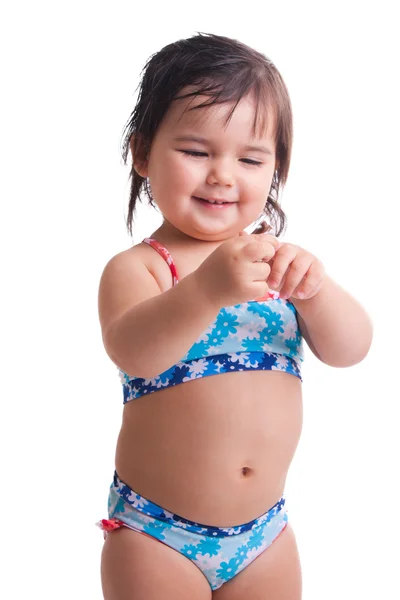 Petite fille en maillot de bain Images De Stock Libres De Droits