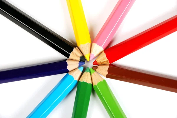 円の中の色鉛筆 — ストック写真