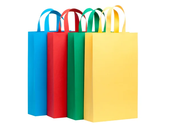 Assorted colored shopping bags — Stock Photo, Image