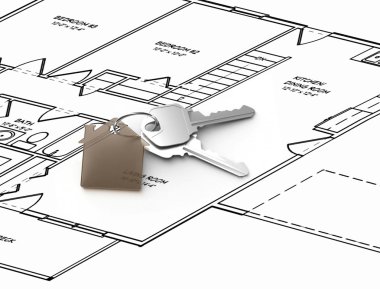 House design and keys clipart