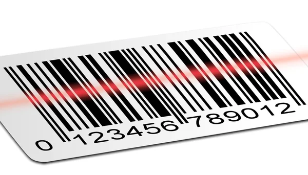 Barcode inceden inceye gözden geçirmek — Stok fotoğraf